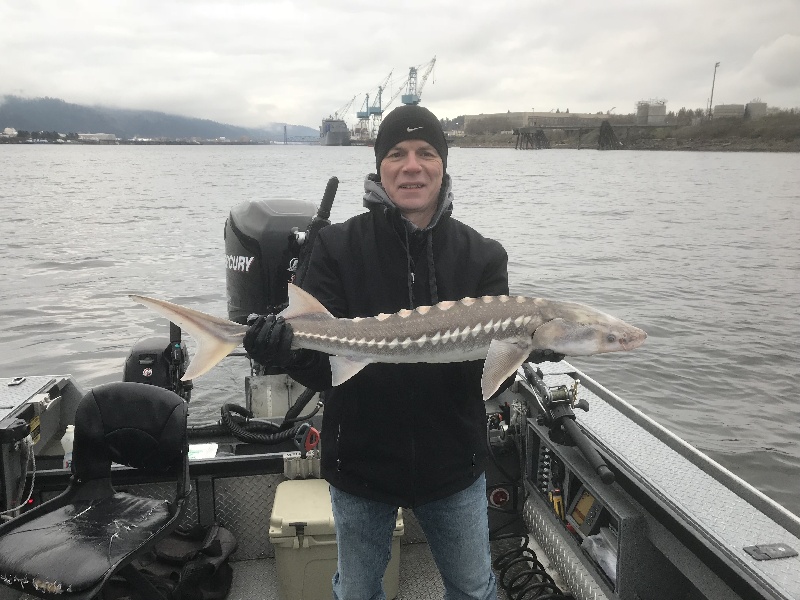 My Dad's First White Sturgeon near Garden Home-Whitford